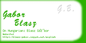 gabor blasz business card